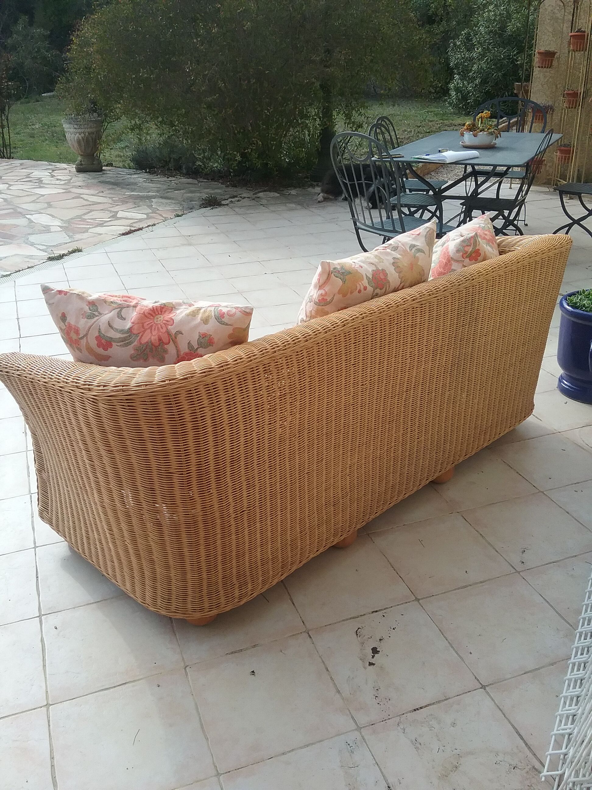 Rattan bench