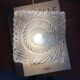Vintage wall light ceiling fixture transparent glass 1970