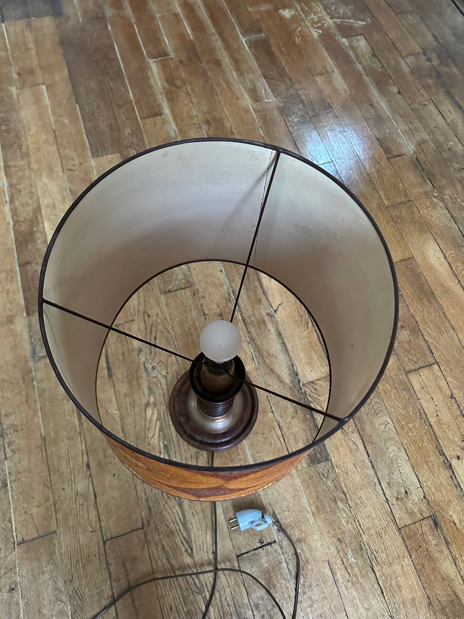 Vintage lamp with retro shade