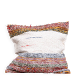 Hand-woven handmade cushion cover made from recycled cotton