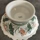 Round decorative porcelain cup hand painted floral decoration Thailand