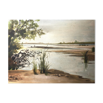 Old painting signed Sandbanks