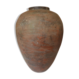 Large vase of ovoid shape; in Brown dominated Gres.