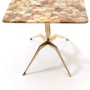 Table basse en bronze avec plateau en marbre de différents types, Italie