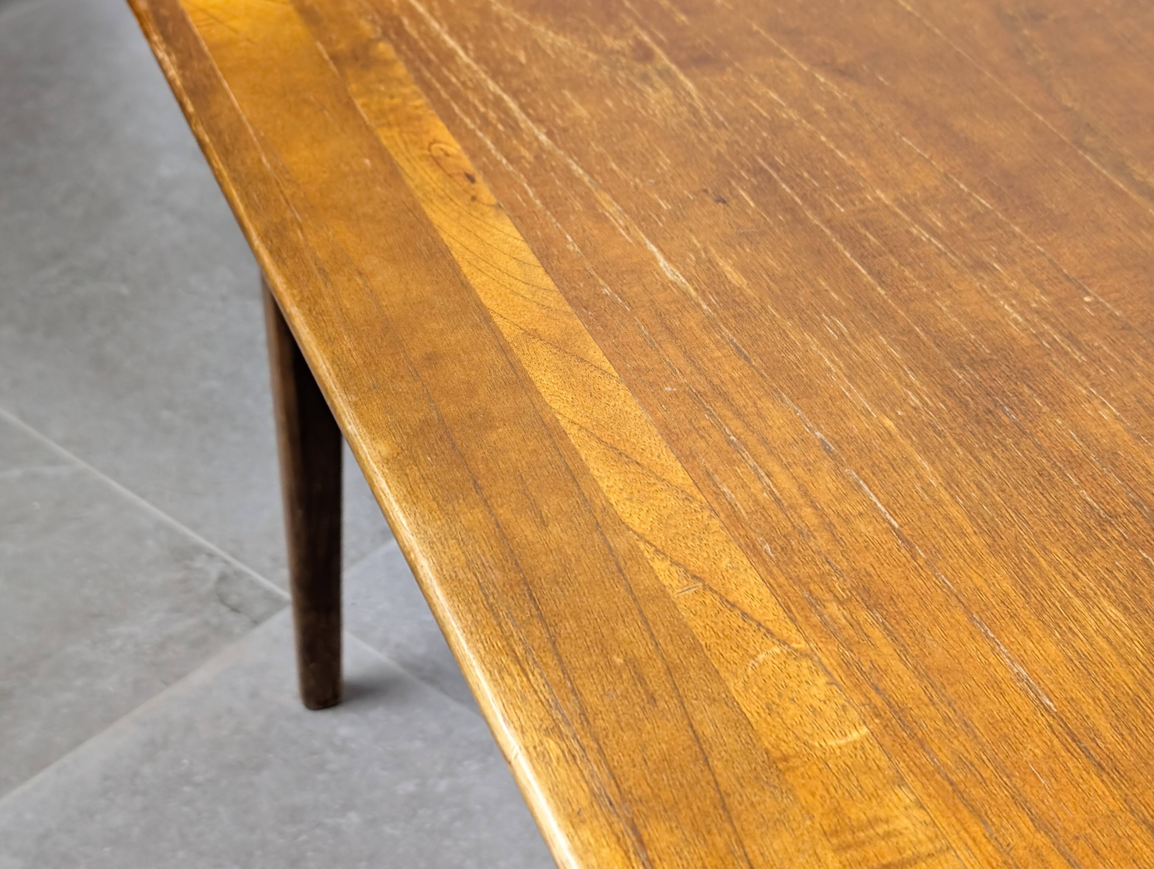 Scandinavian Modern Large Danish Teak Coffee Table 1950s