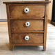 Night table 3 drawers in vintage wood