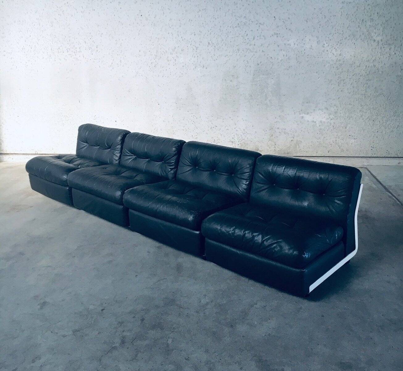 Mid-Century Modern Amanta Modular Sofa by Mario Bellini for B&B Italia, 1970s, Set of 4