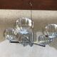 Chandelier 5 arm chromed metal old  70s vintage