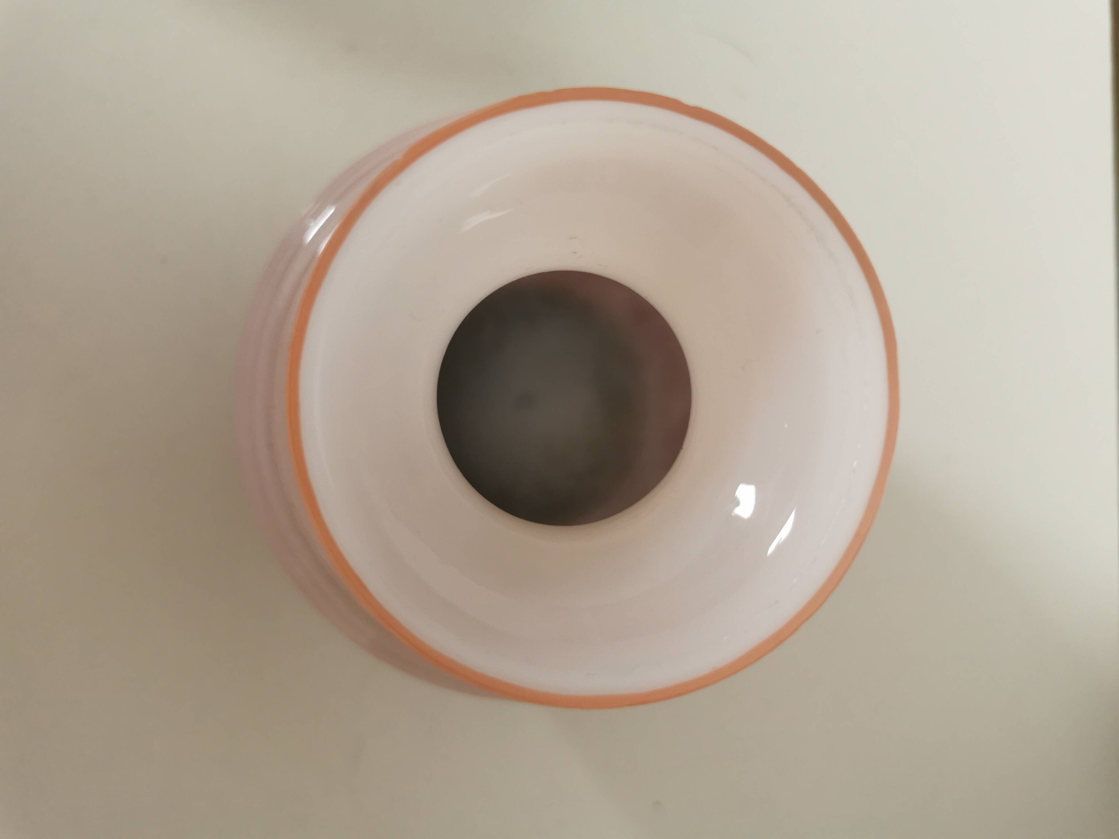 round opaline vase, pink and purple, 1940s