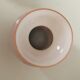 round opaline vase, pink and purple, 1940s