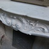 19th century Carrara marble fireplace