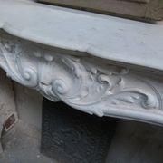 Cheminnée en marbre de Carrara XIXème