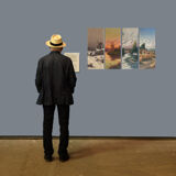 Suite de 4 tableaux hst "les quatre saisons" par l. lartigan xix° / xx°
