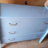Commode bleue. vintage. 1950.