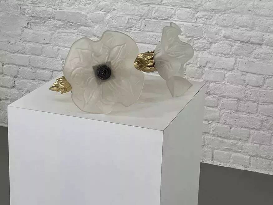 Pair of vintage gold wall lights