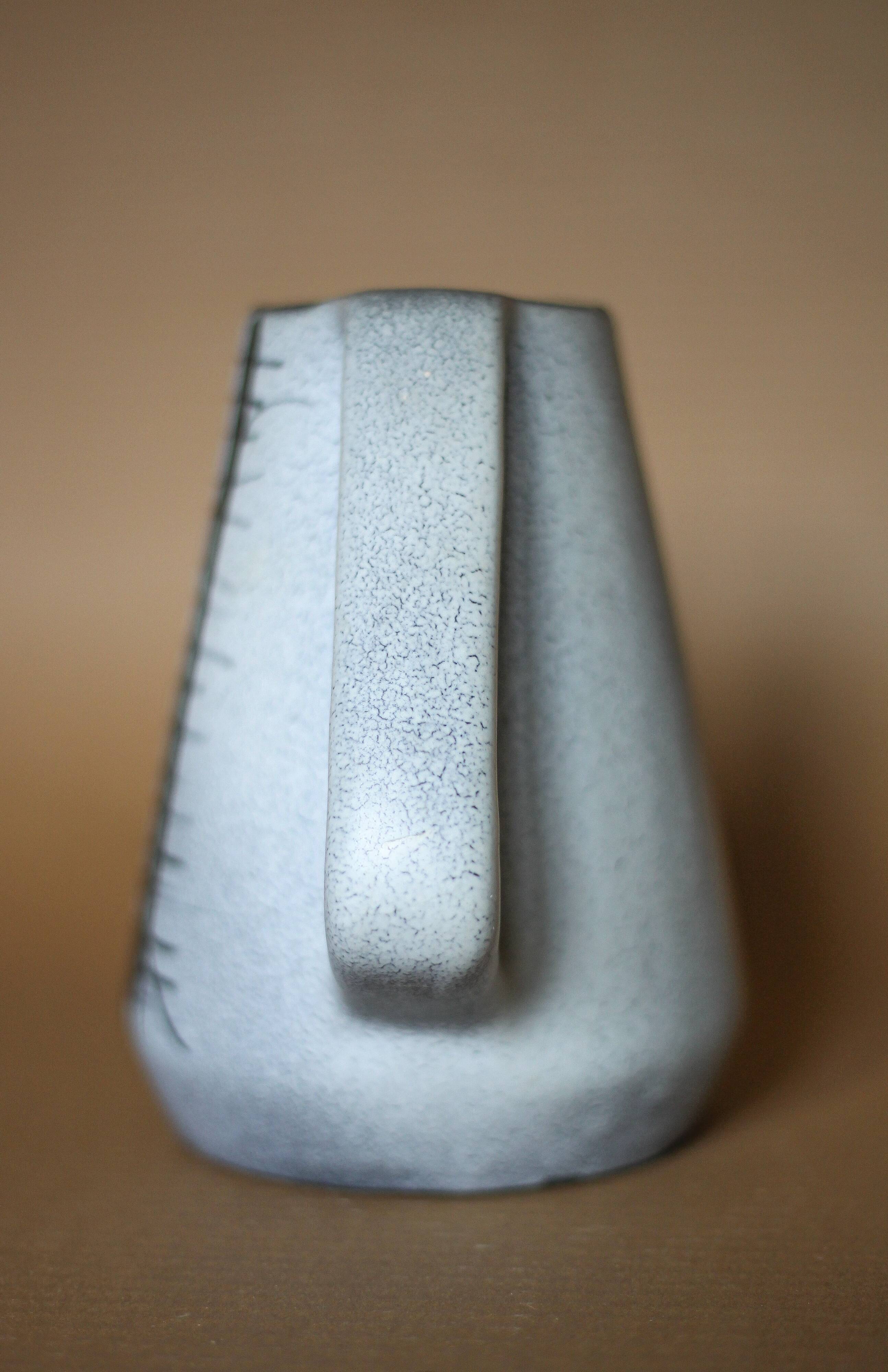 Pitcher Vallauris François Caleca, signed ceramic pitcher, ceramic carafe, modernist, 50's