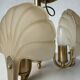 Shell and brass chandelier from the 70s