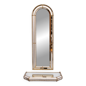 Miroir mural et console en mosaïque Espagne années 1970