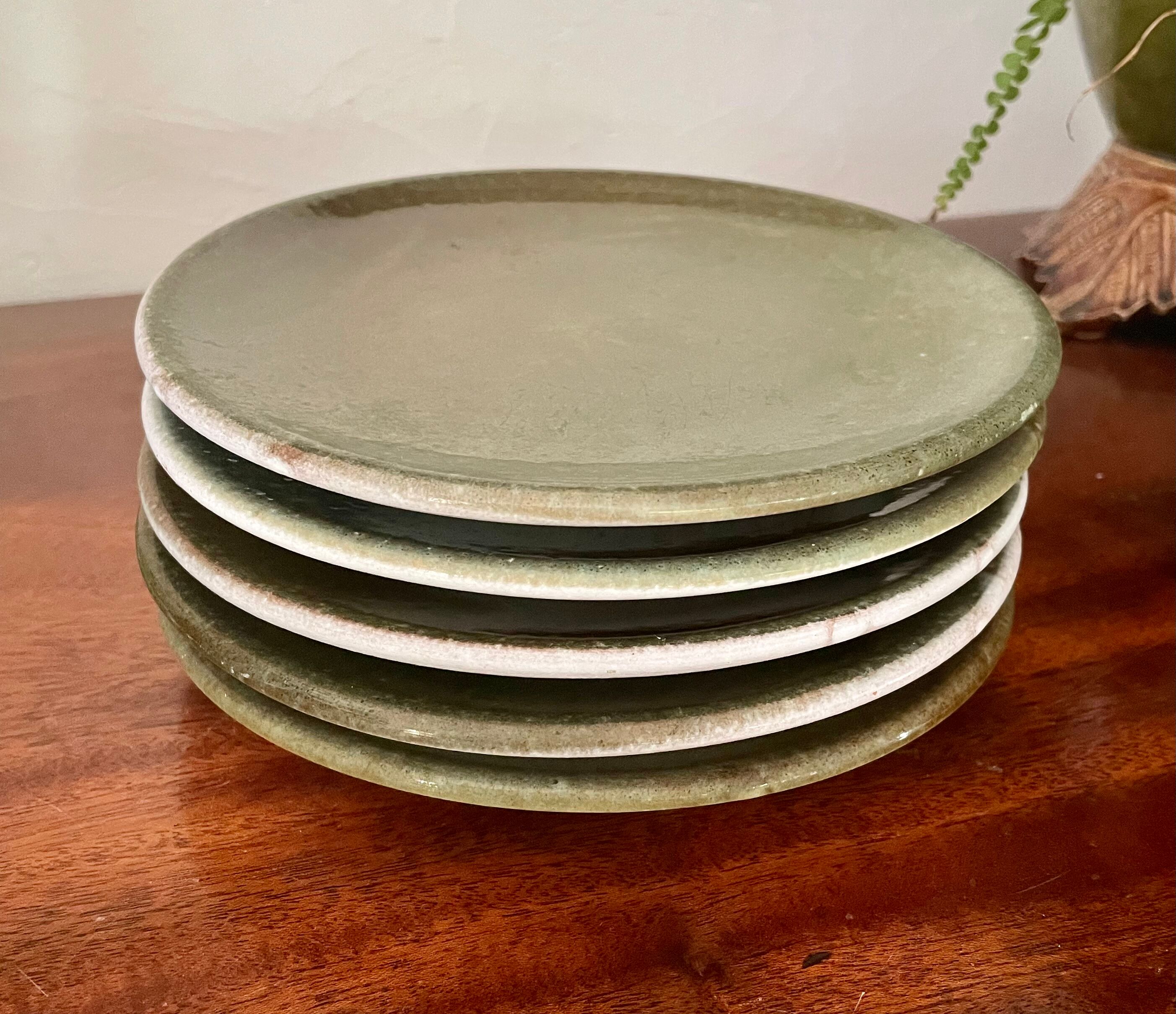 Set of 5 ceramic dessert plates