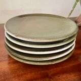 Set of 5 ceramic dessert plates