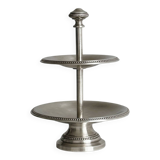 Silver-plated metal tiered dish