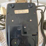 Téléphone fixe vintage Thomson Socotel S63 à cadran rotatif bicolore