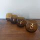 Set of amber glasses