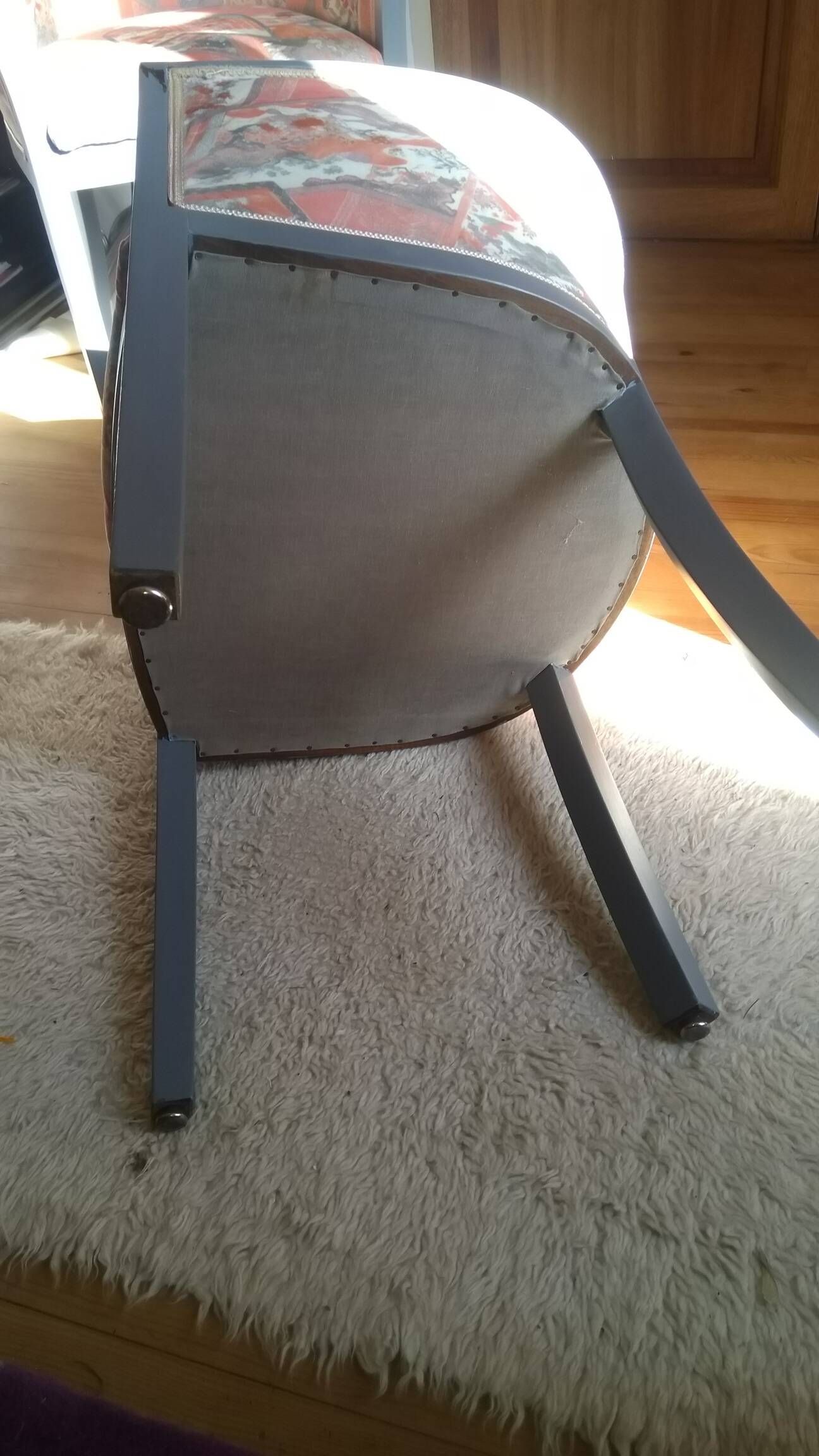 Pair of Art Deco Rosello barrel chairs