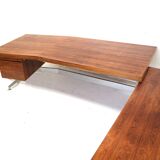 Large exclusive vintage rosewood corner desk by Voko made in the 1960s