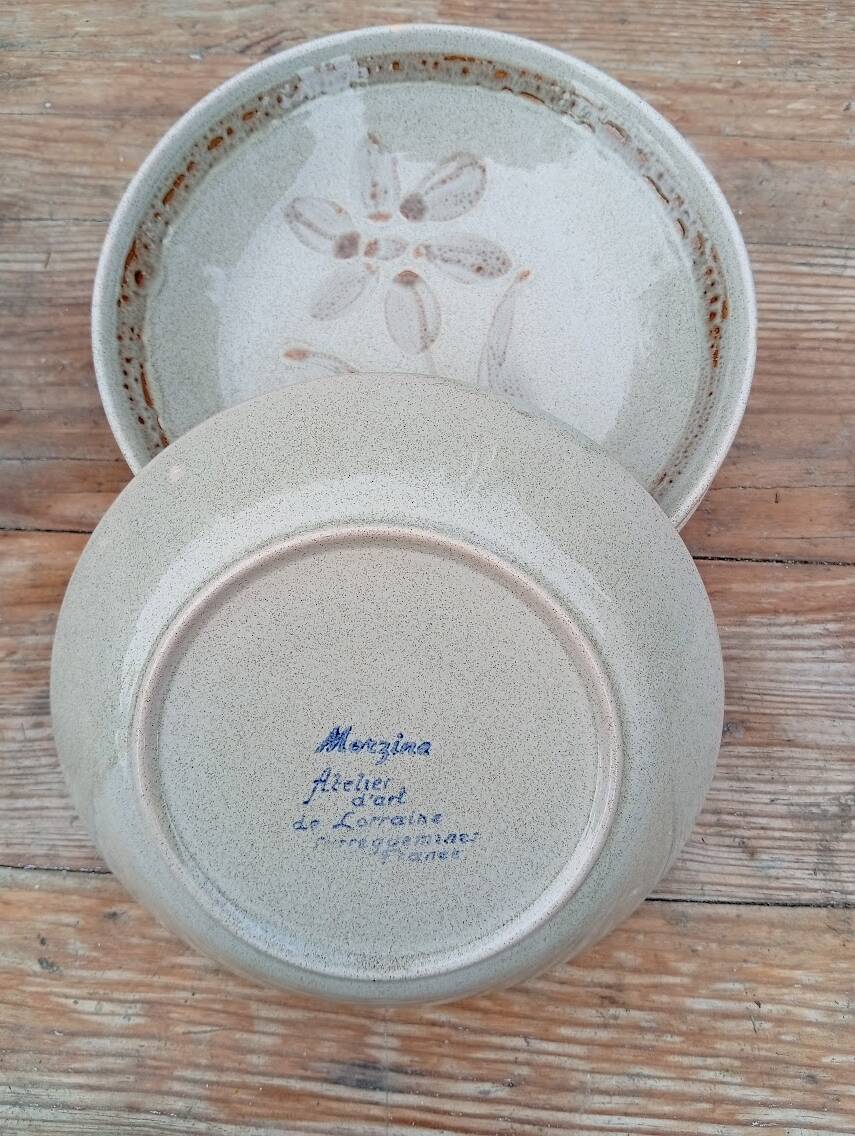 6 Sarreguemines deep plates