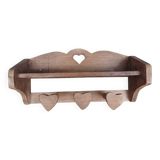 Wooden shelf and coat rack