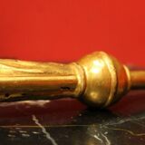 Italian Baroque Hand-Carved Giltwood Sconces with Gilt Bronze Arm, Set of 2