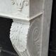 Charles X fireplace in Carrara marble, 19th century