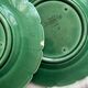 10 old dessert plates in Sarreguemines vine leaf slip