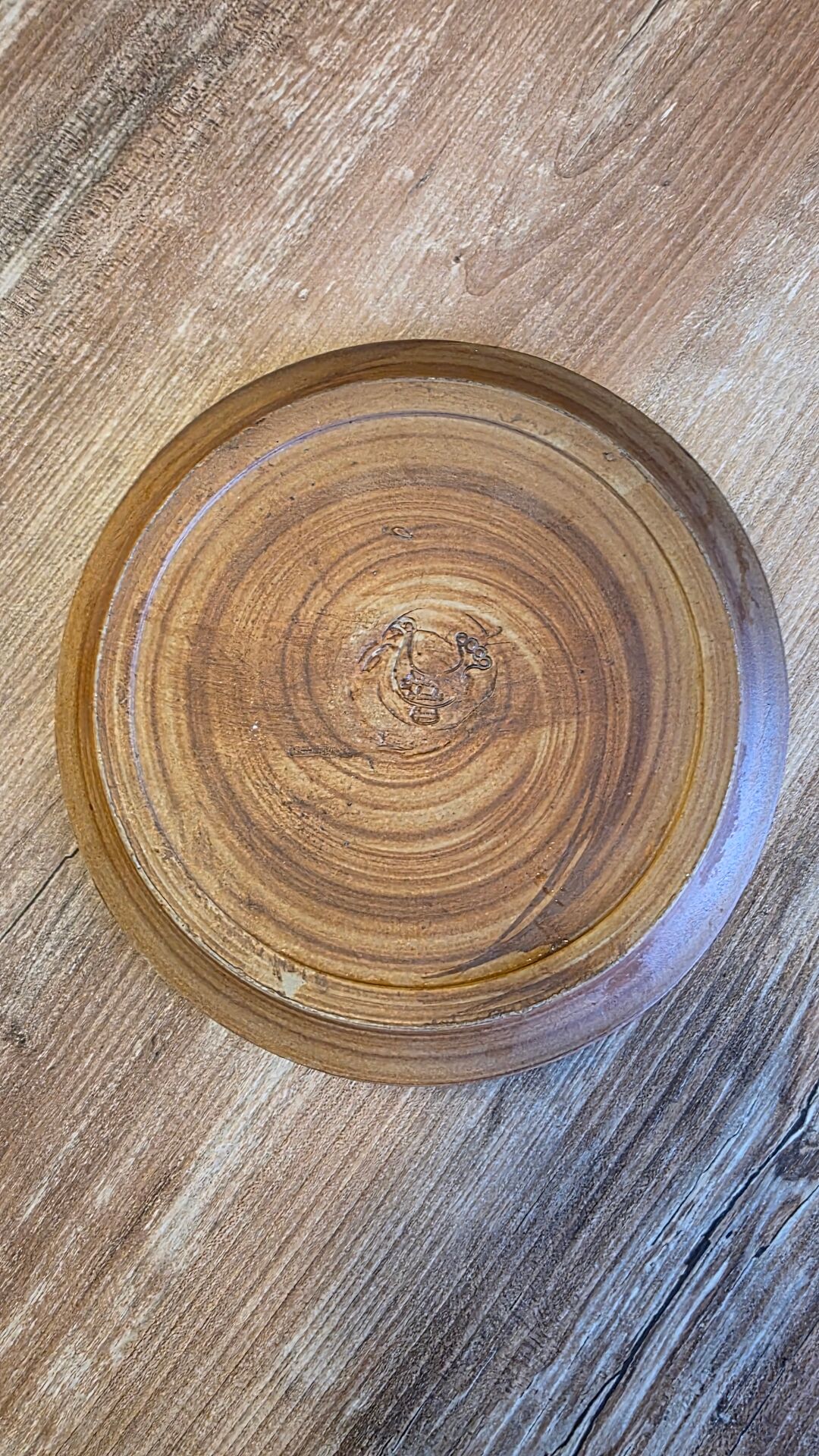 Set of 3 vintage Gres pieces from La Colombe pottery, signed.