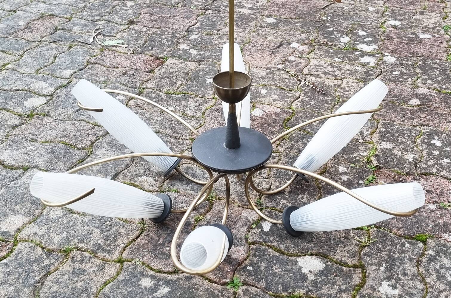 Lunel chandelier, Production Royal Lumières, vintage, 1950s