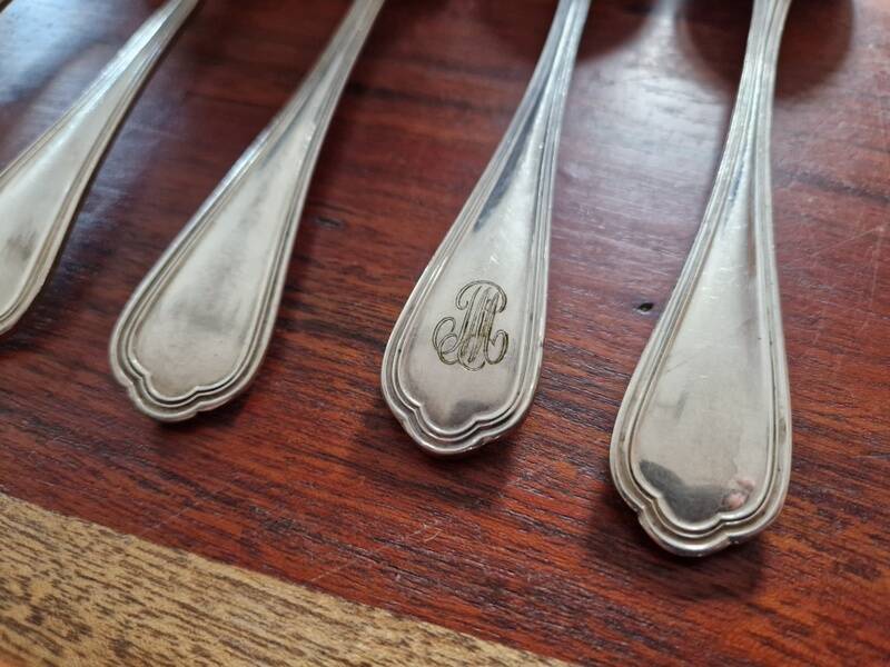 Christofle - Set of 12 table spoons model Spatours in silver-plated metal