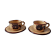 Duo of hand-painted Saint Clément 60s cups