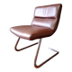 Designer leather and chrome chair 1970
