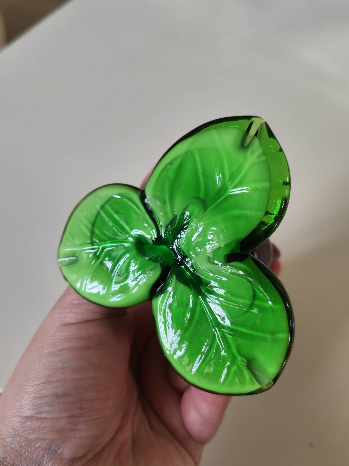 Glass paste candle holder