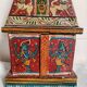 Indian temple made of hand-painted wood