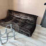 Vintage chrome steel and glass coffee table from Italy from the 70s