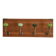 Wall-mounted coat rack in wood – 40 cm – 4 hooks in metal and green ceramic
