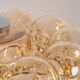 Large amber bubble glass pendant light by Helena Tynell for Limburg, Germany, 1970s.