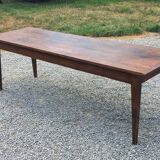 19th century farmhouse table with spindle legs, 225cm