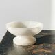 Vintage alabaster white bowl or catchall, Italy 1960s-70s.