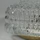 1960s 1970s Ceiling Lamp Flush Mount in Glass & Metal Space Age Design