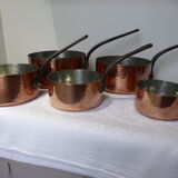 Set of 5 tinned copper pans 211290