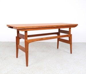 Vintage Kai Kristiansen height-adjustable coffee/dining table for Trioh, 1970s