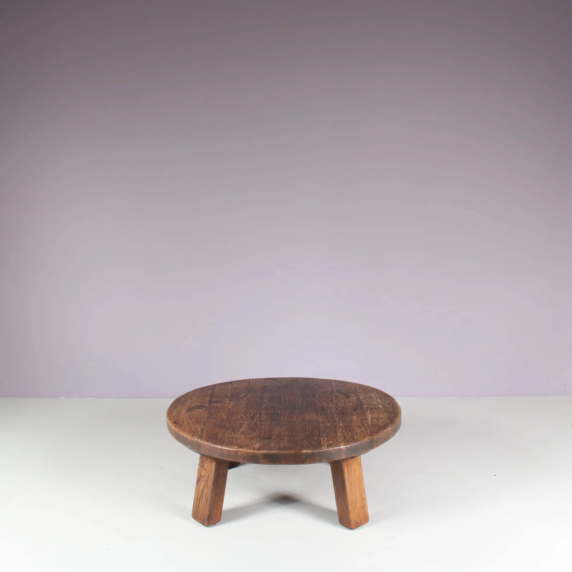 1970s Brutalist coffee table from the Netherlands